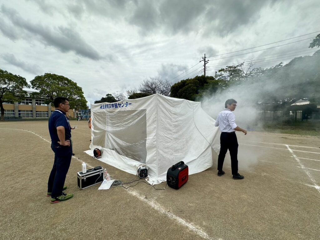 中西自治区防災訓練スモーク