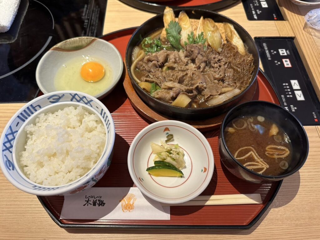 木曽路熊谷店すき焼き定食