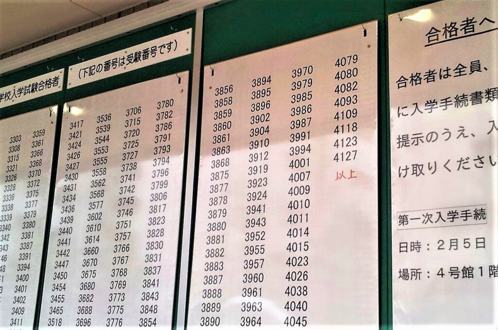 合格発表